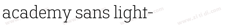 academy sans light字体转换